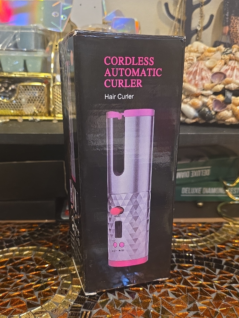 Cordless Automatic Curler - Pink and Silver Hair Curler